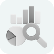 Icon of data management, symbolizing accuracy and efficiency
