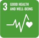 Icon representing SDG 3: Good Health and Well-being, part of the 17 global goals by Generation Impact Global