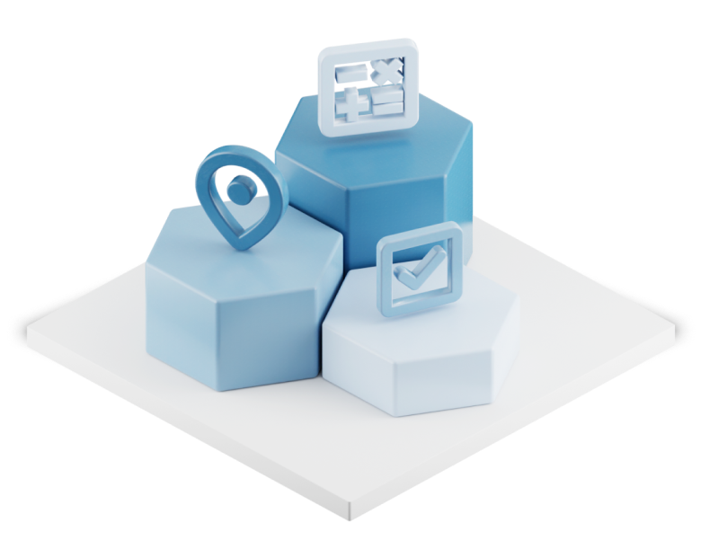 3D isometric graphic representing a VSME reports database and SME sustainability data management platform